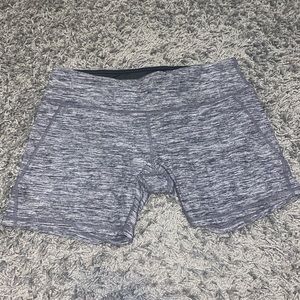 gray cotton “spandex” shorts